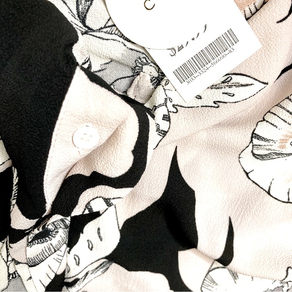 C&E Pink, White, & Black Floral Print Long Sleeve Dress - Size M - Picture 9 of 11